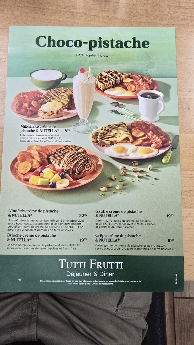 Menu Tutti Frutti Déjeuner Et Diner-4