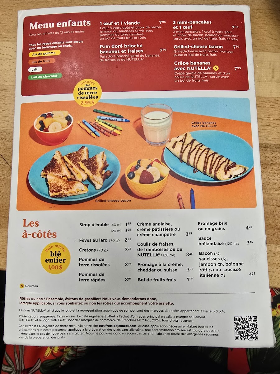 Menu Tutti Frutti Déjeuner Et Diner-5