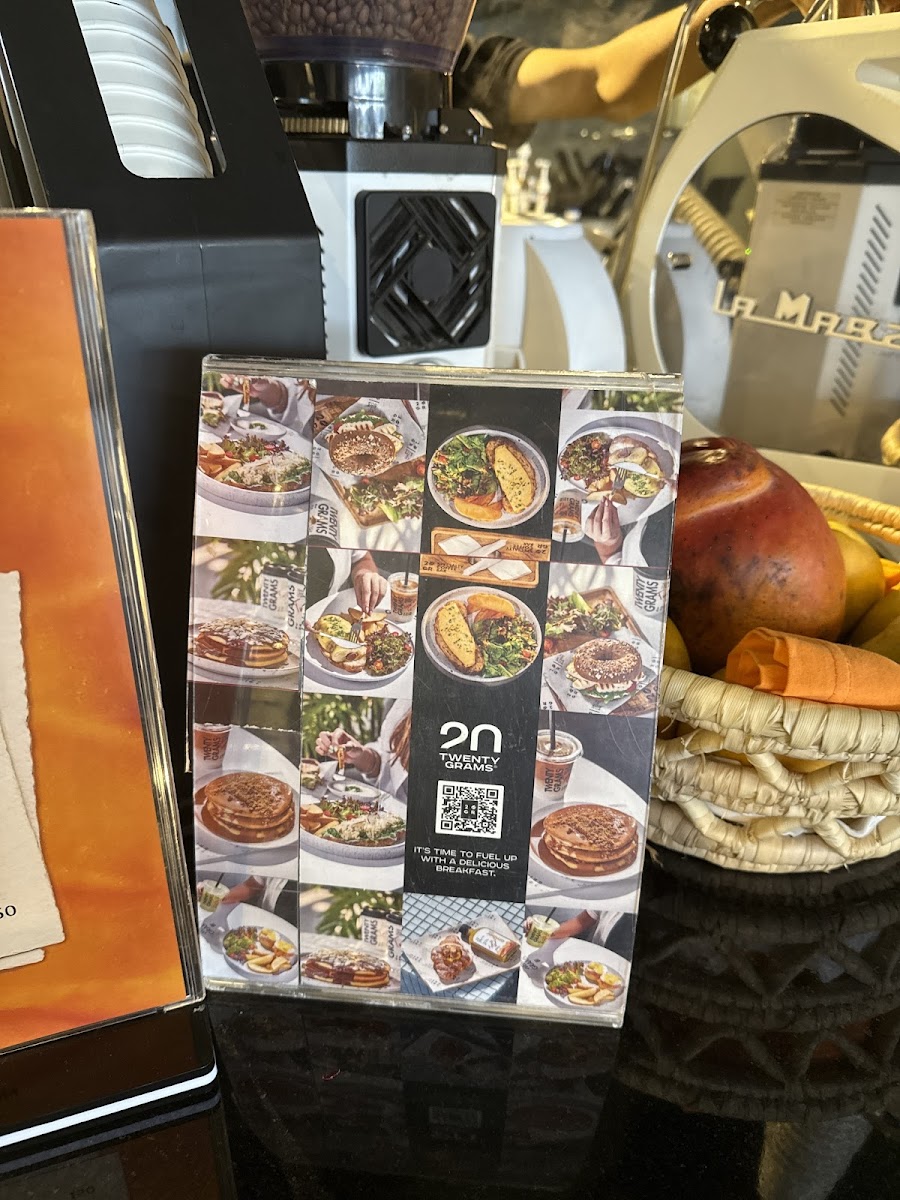 Menu Twenty Grams Specialty Coffee Bar-1