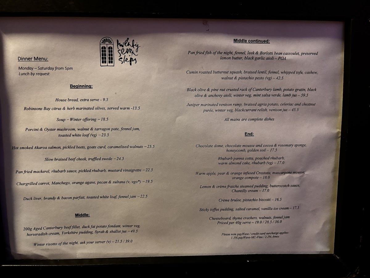 Menu Twenty Seven Steps-2
