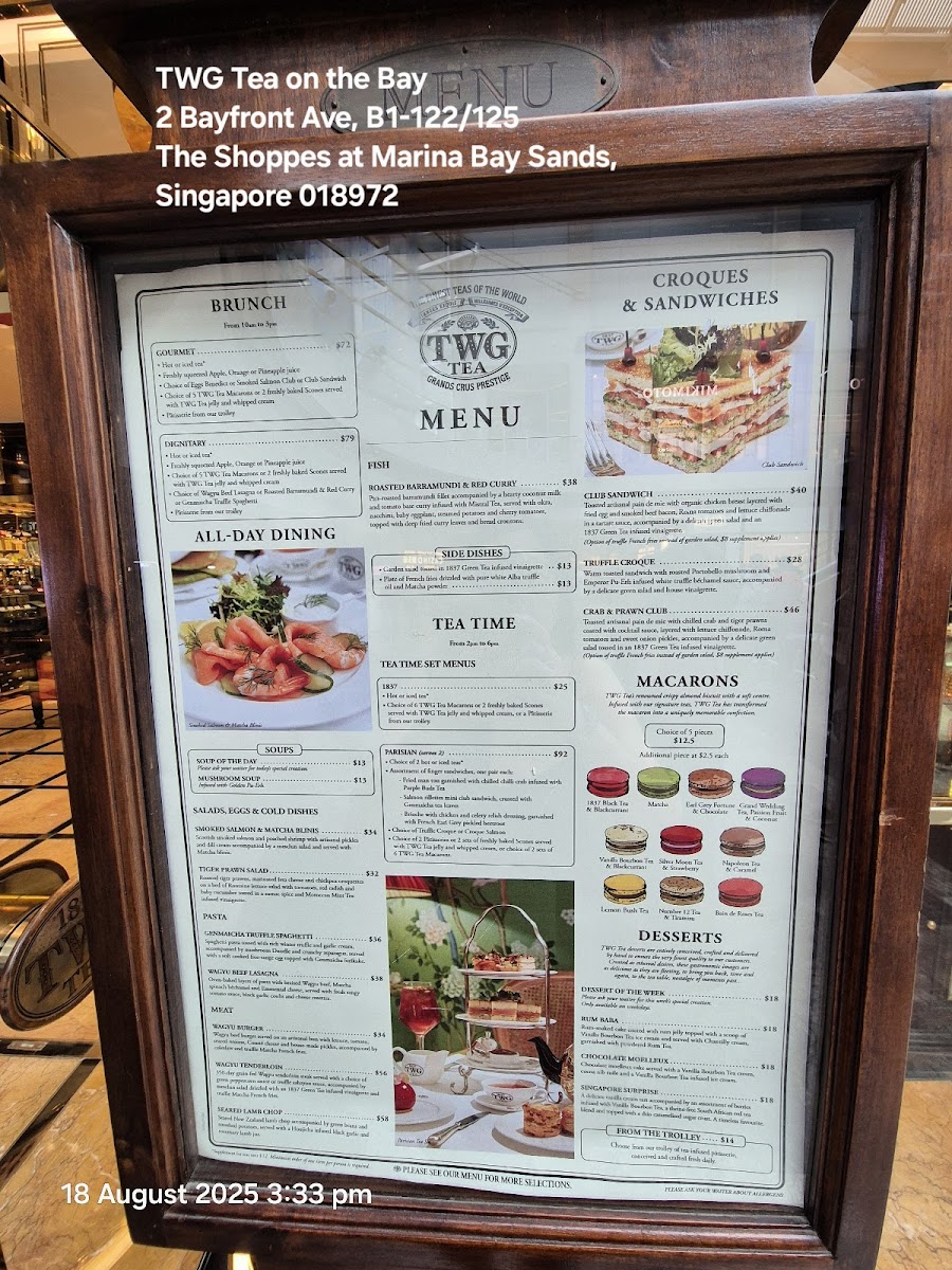 Menu Twg Tea On The Bay At Marina Bay Sands-1