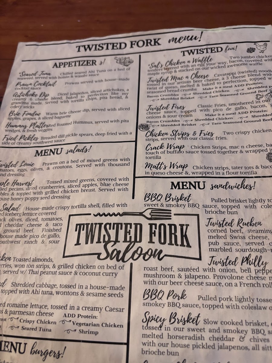 Menu Twisted Fork Saloon-4