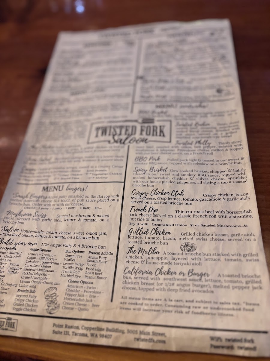 Menu Twisted Fork Saloon-9