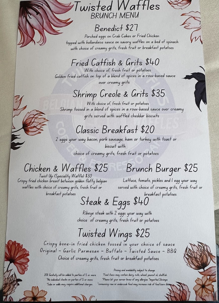 Menu Twisted Waffles Nola-2