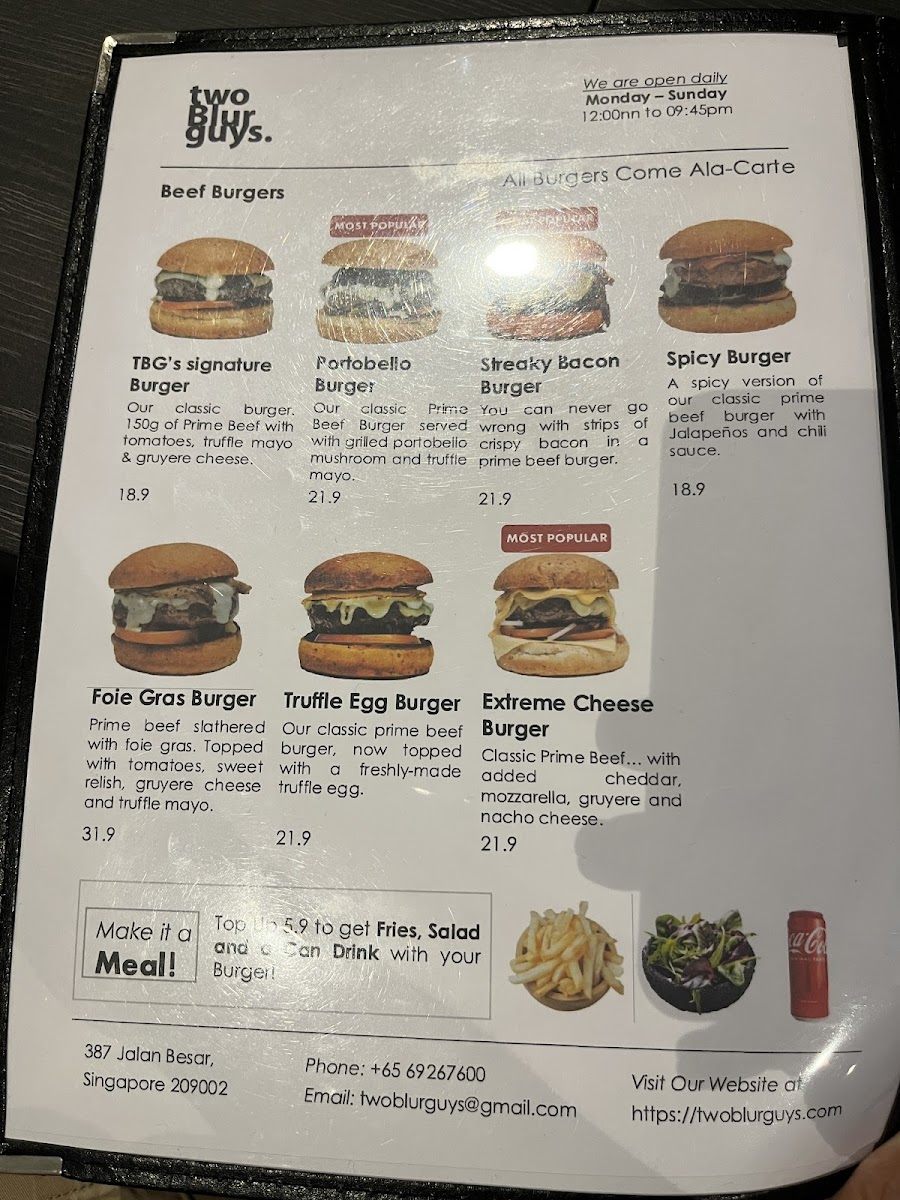 Menu Two Blur Guys @ Jalan Besar-8