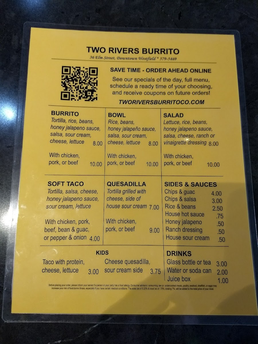 Menu Two Rivers Burrito Co.-1