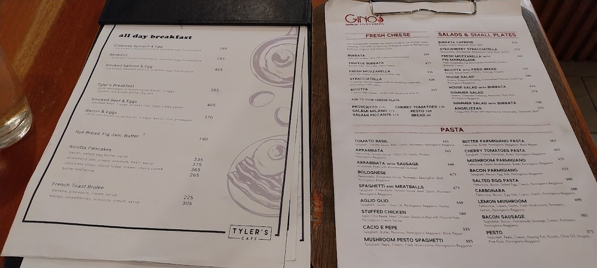 Menu Tyler's Cafe-2