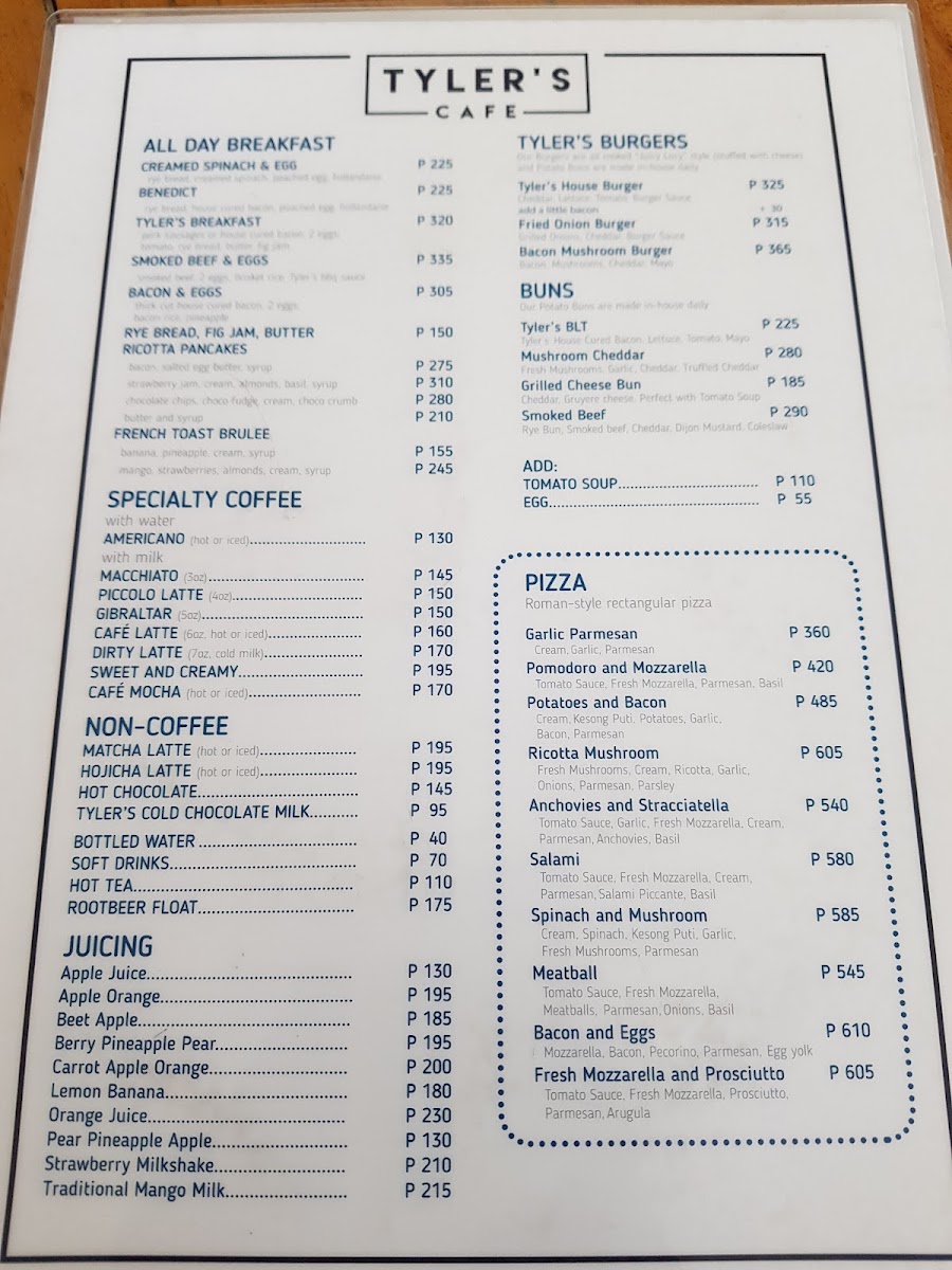 Menu Tyler's Cafe-3