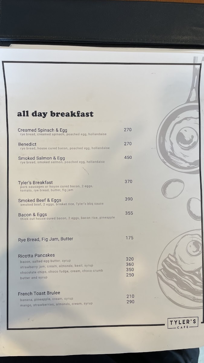 Menu Tyler's Cafe-7
