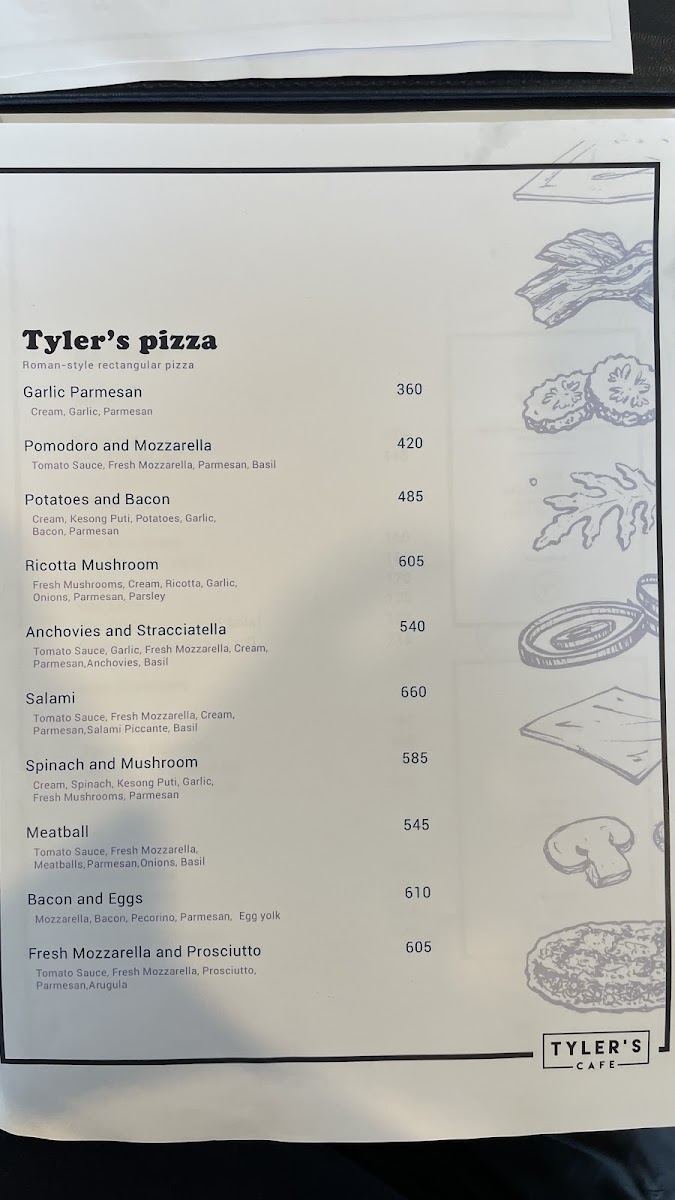 Menu Tyler's Cafe-8