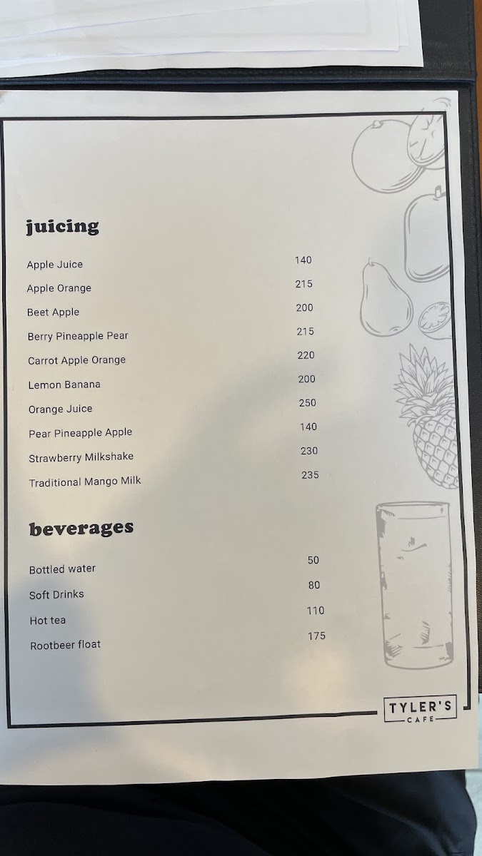 Menu Tyler's Cafe-9