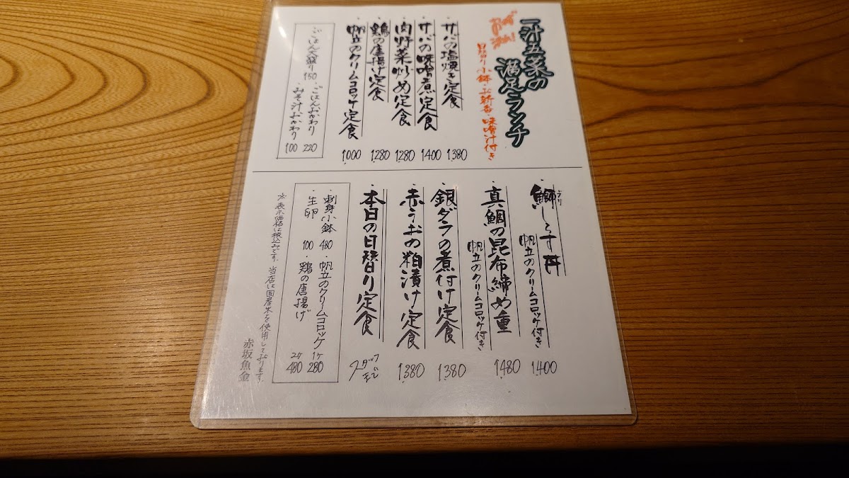Menu U-25 Sudatsu Uokin Akasaka-8