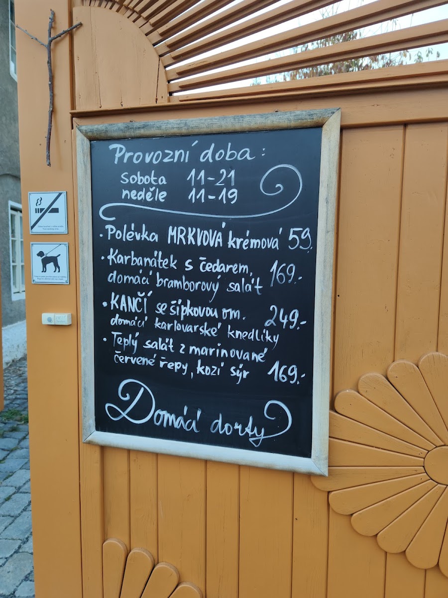 Menu U Kone - Restaurace S Cukrarnou-10