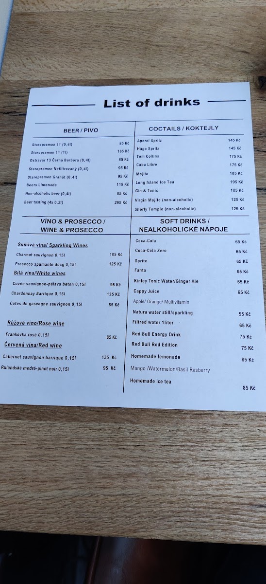 Menu U Malvaze - Czech Restaurant-10