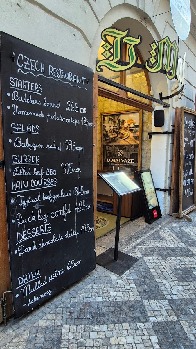 Menu U Malvaze - Czech Restaurant-7