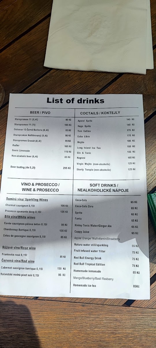 Menu U Malvaze - Czech Restaurant-8
