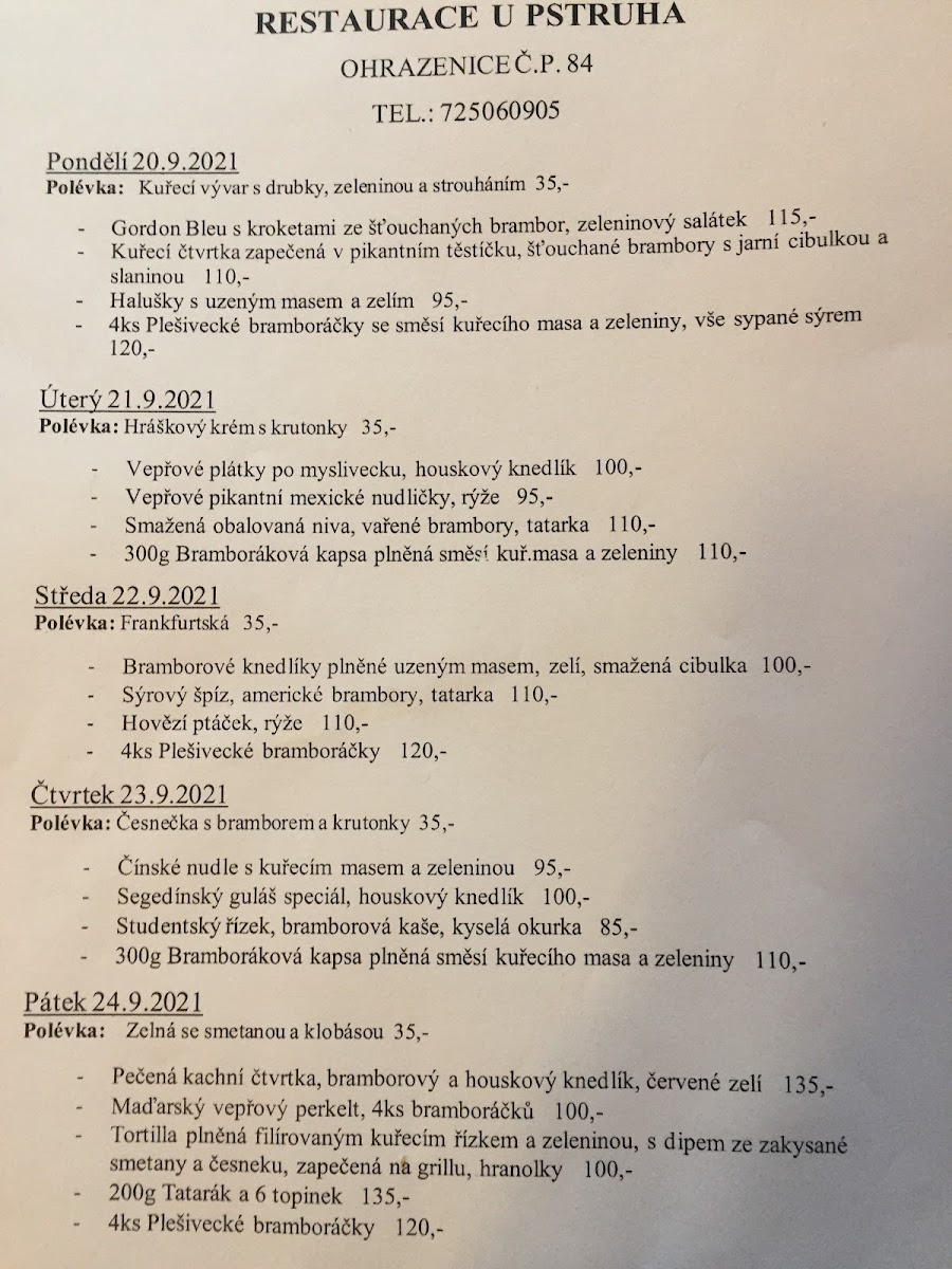 Menu U Pstruha-9