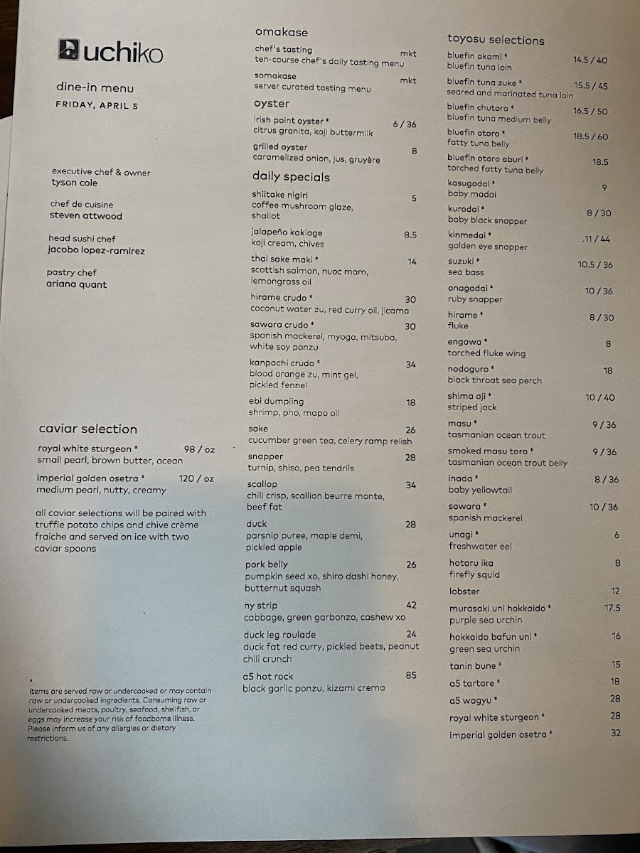 Menu Uchiko Austin-7