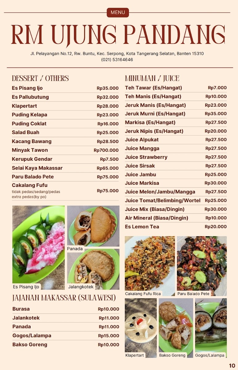 Menu Ujung Pandang Restaurant - Seafood & Grilled Chicken-1
