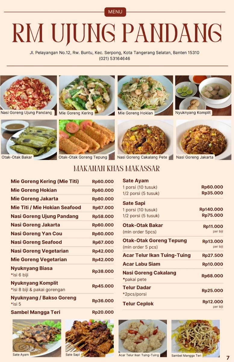 Menu Ujung Pandang Restaurant - Seafood & Grilled Chicken-2