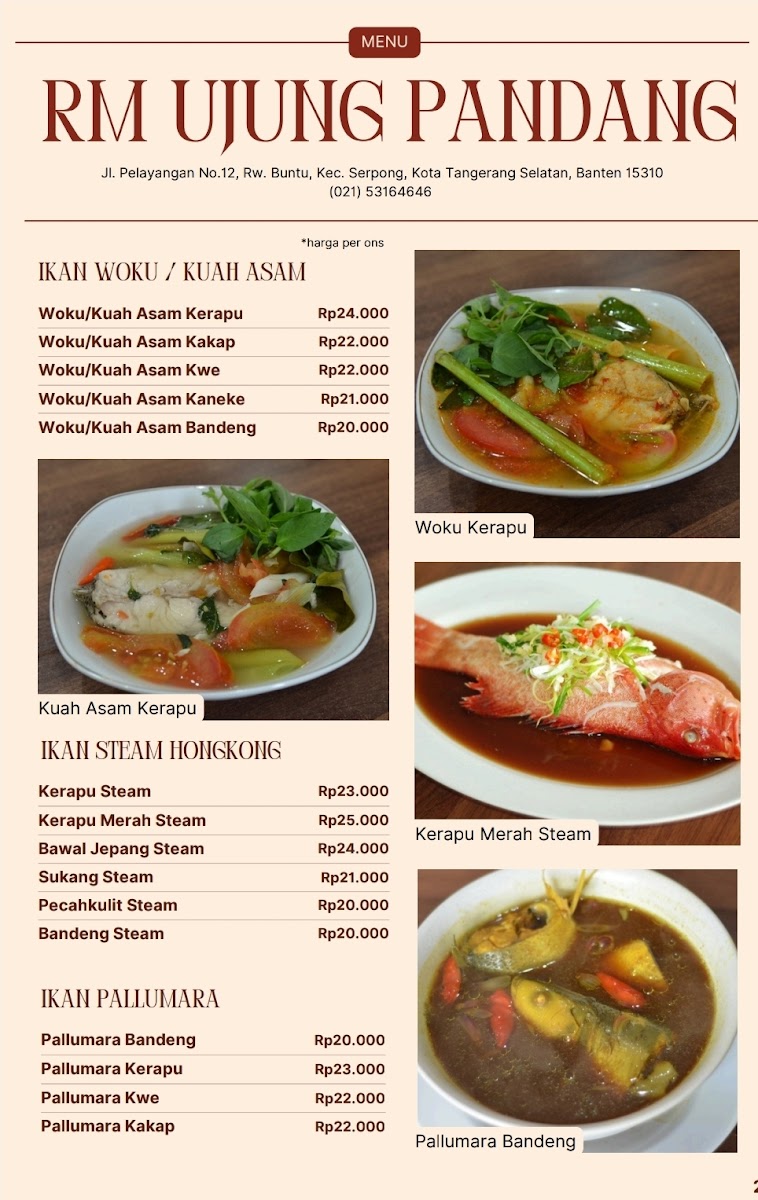 Menu Ujung Pandang Restaurant - Seafood & Grilled Chicken-4