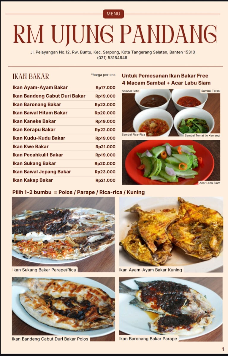 Menu Ujung Pandang Restaurant - Seafood & Grilled Chicken-8