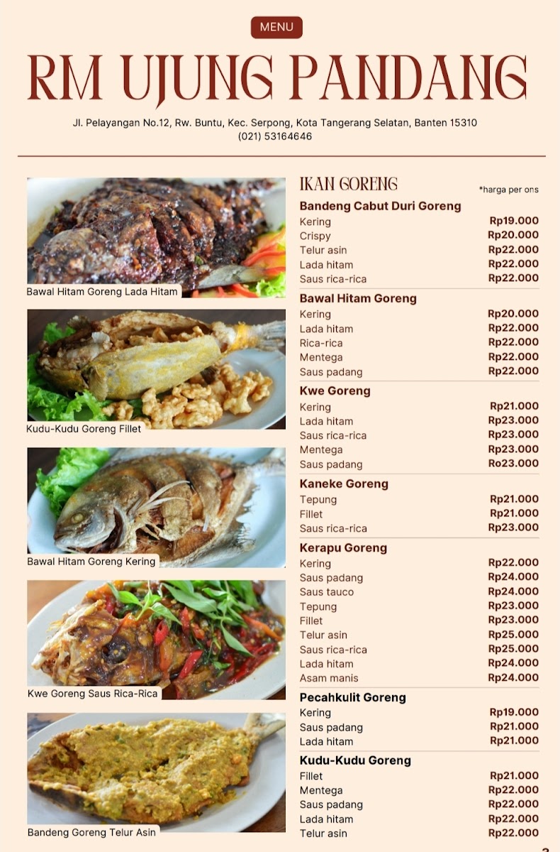 Menu Ujung Pandang Restaurant - Seafood & Grilled Chicken-9