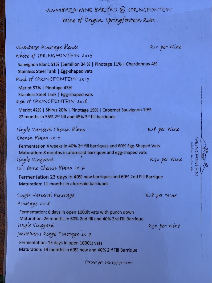 Menu Ulumbaza Wine Bar(N) @ Springfontein Wine Estate-3