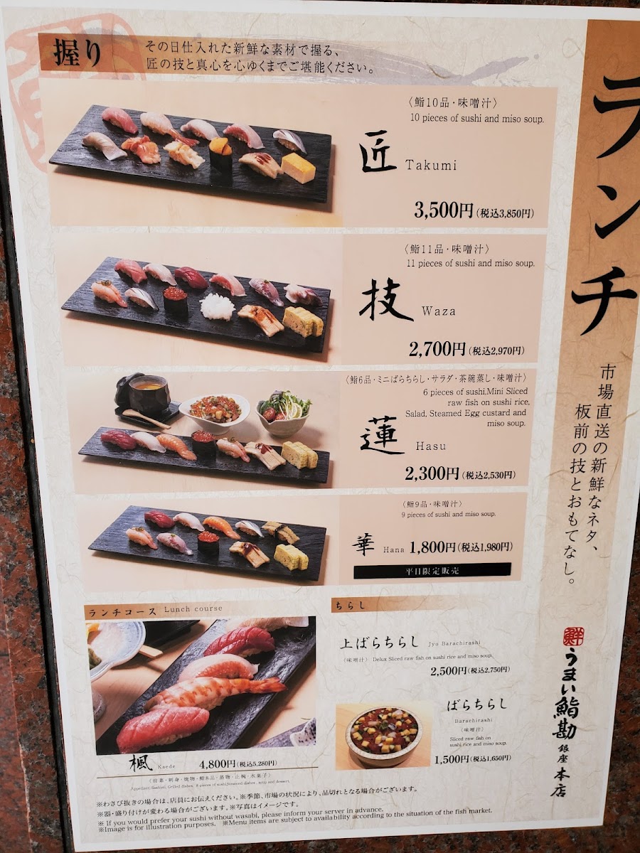 Menu Umai Sushikan Ginza Honten-6