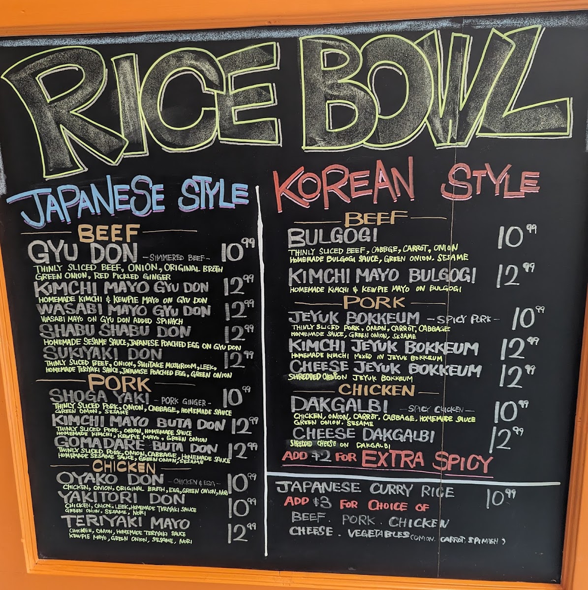 Menu Umami Express Japanese And Korean Food Takeout And Catering-4