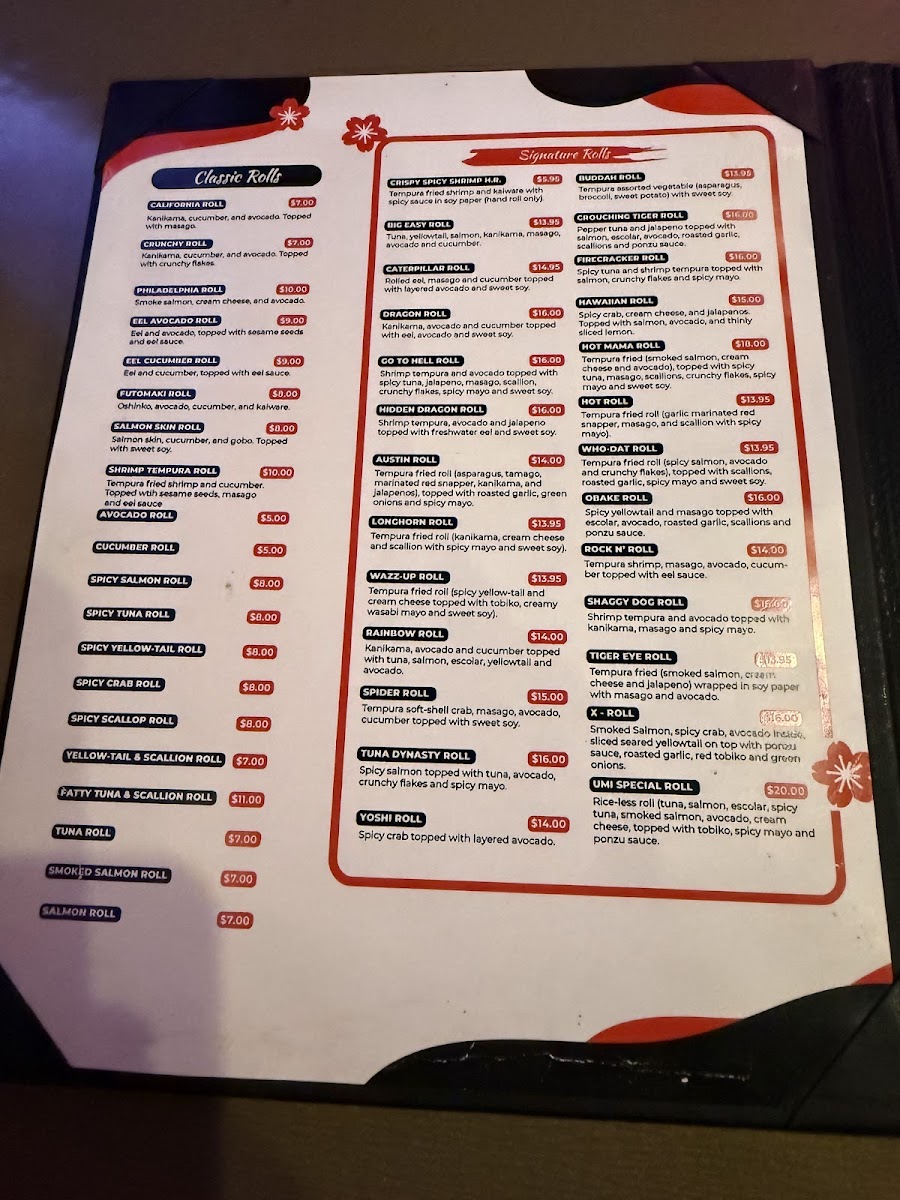 Menu Umi Sushi Bar & Grill-1