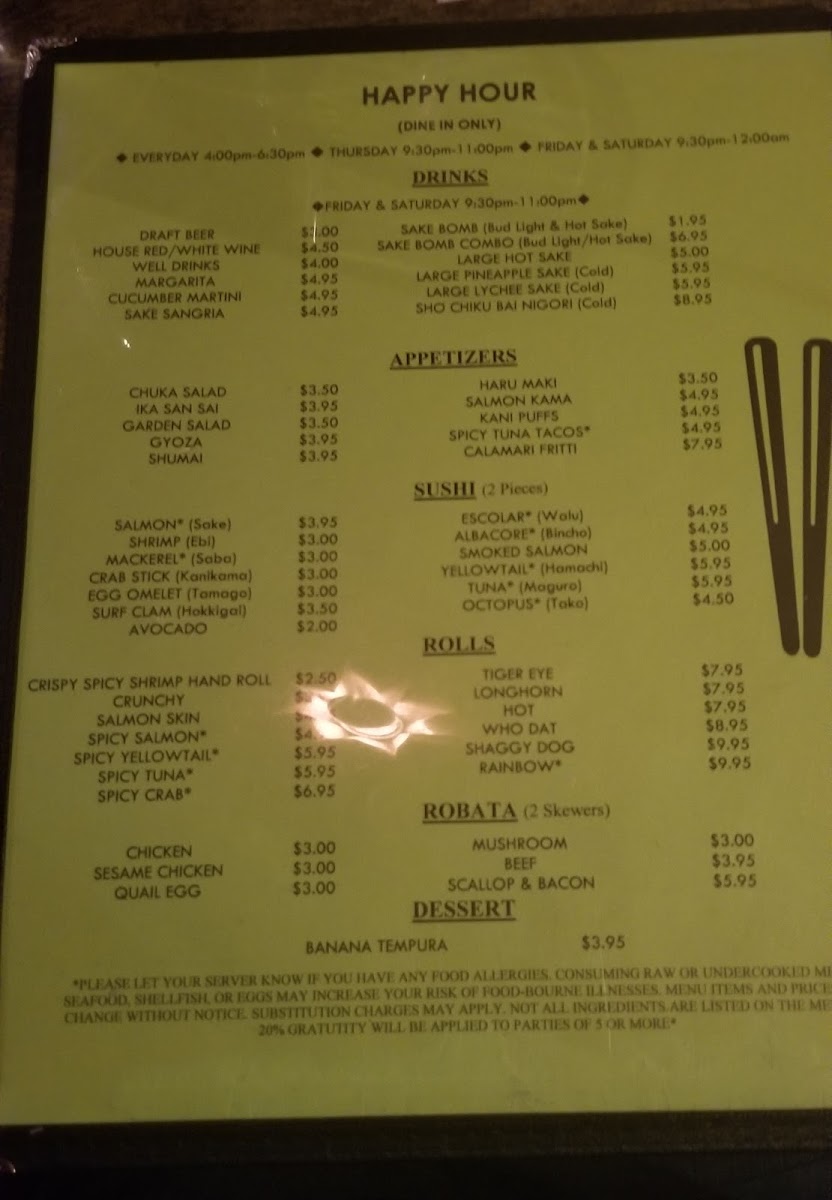 Menu Umi Sushi Bar & Grill-8