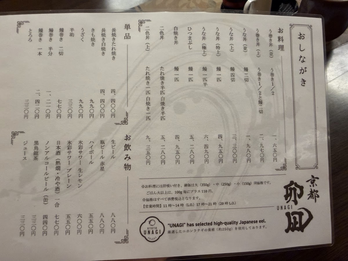 Menu Unagi-2