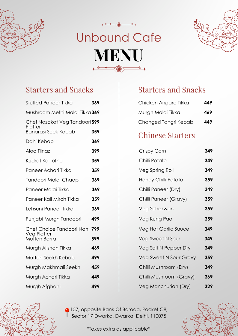 Menu Unbound Cafe-10