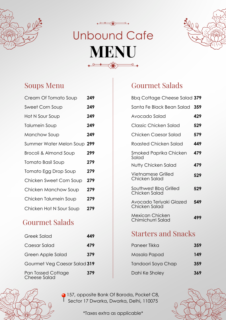 Menu Unbound Cafe-5