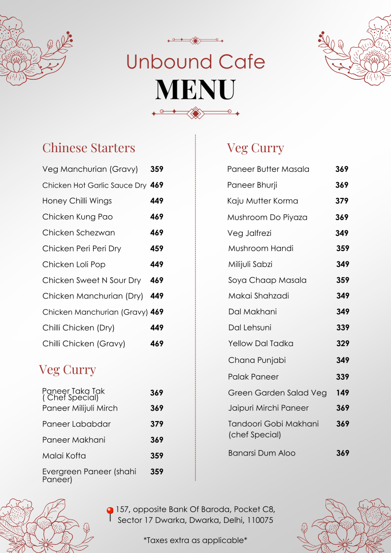 Menu Unbound Cafe-7