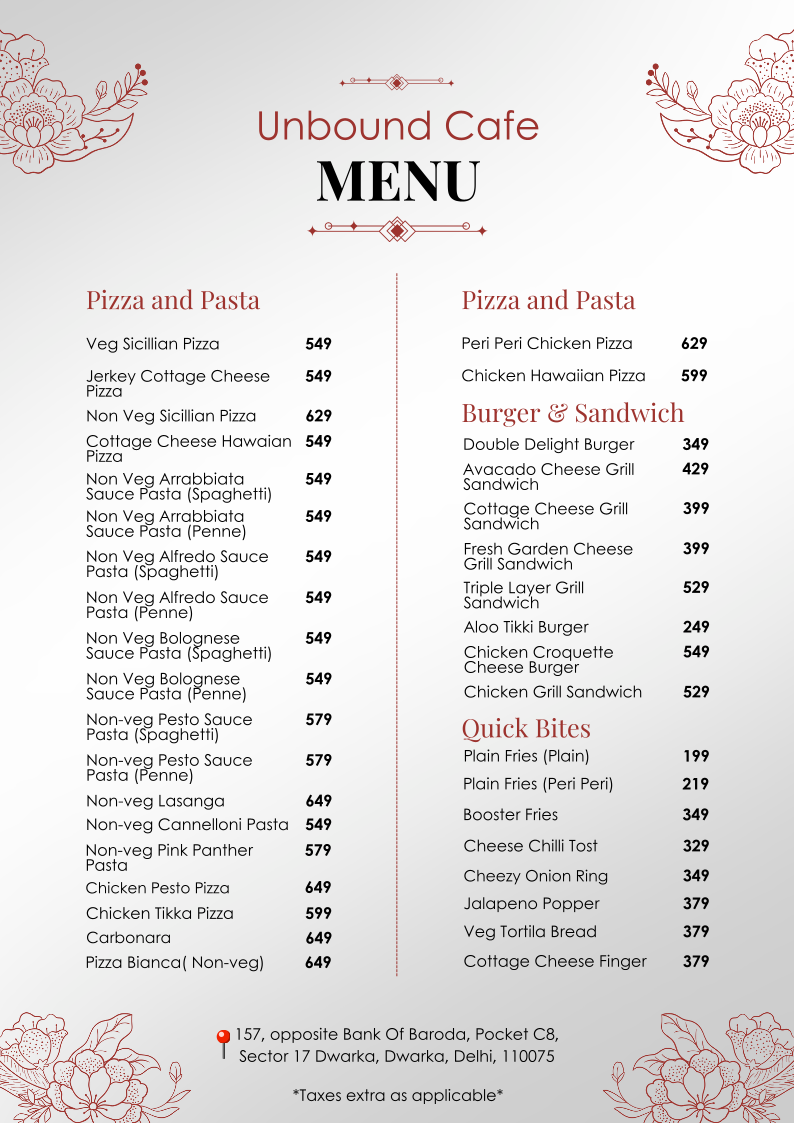 Menu Unbound Cafe-9
