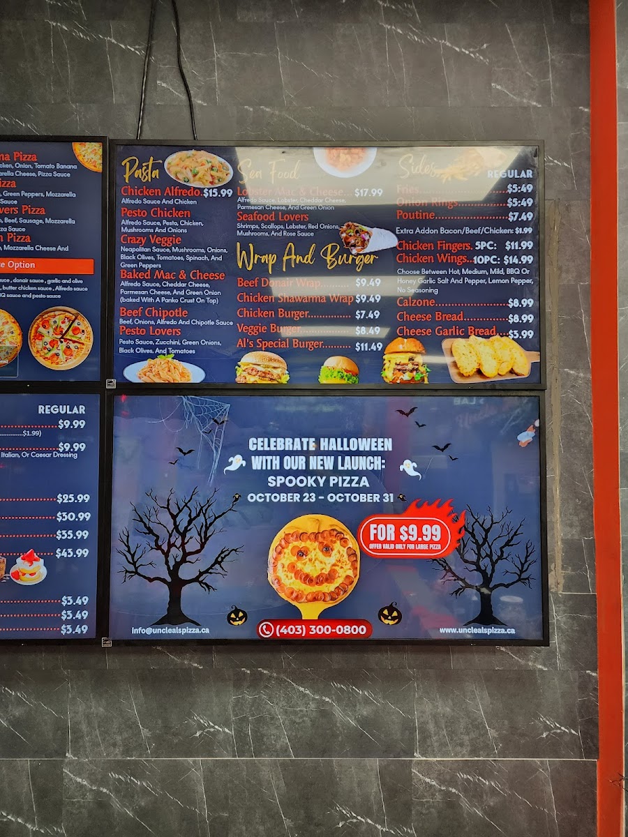 Menu Uncle Al's Pizza And Pasta - Christie Park-5