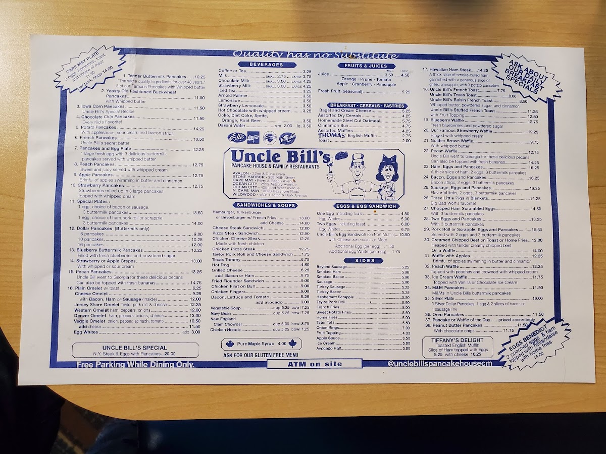 Menu Uncle Bill's Pancake House-10