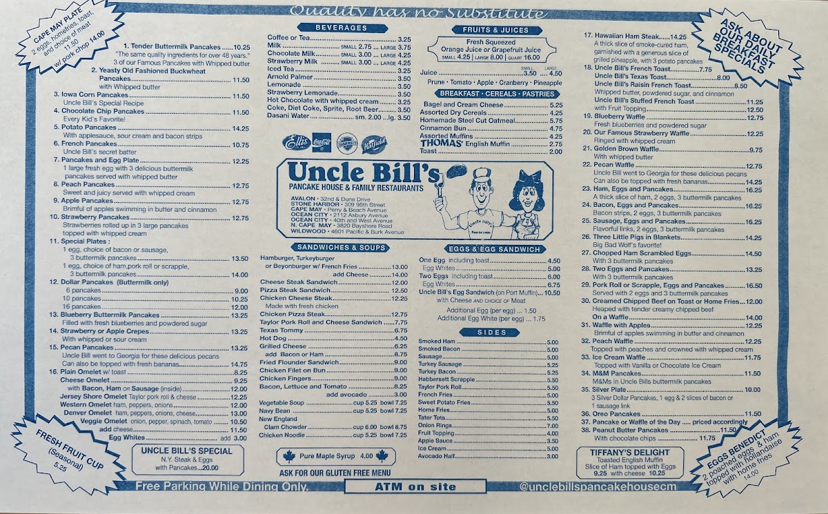 Menu Uncle Bill's Pancake House-2