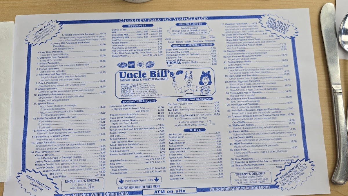 Menu Uncle Bill's Pancake House-4