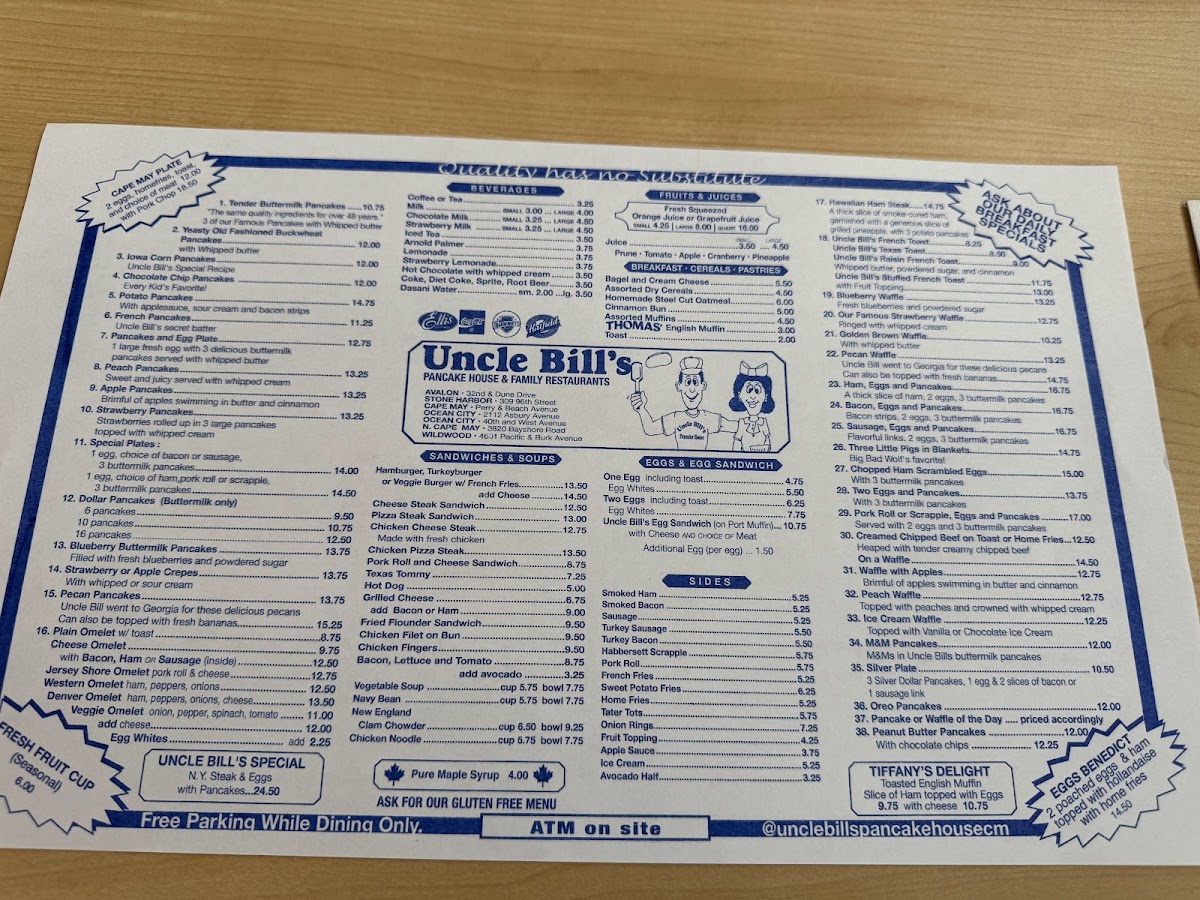 Menu Uncle Bill's Pancake House-7
