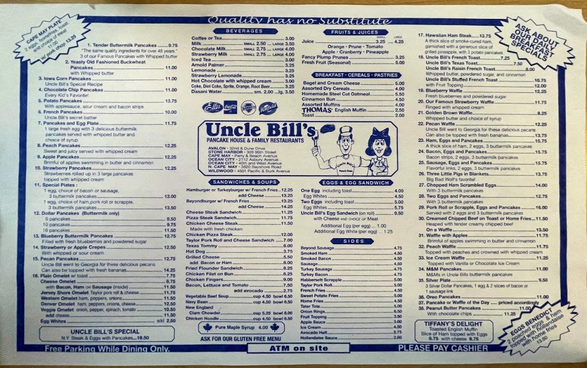 Menu Uncle Bill's Pancake House-8