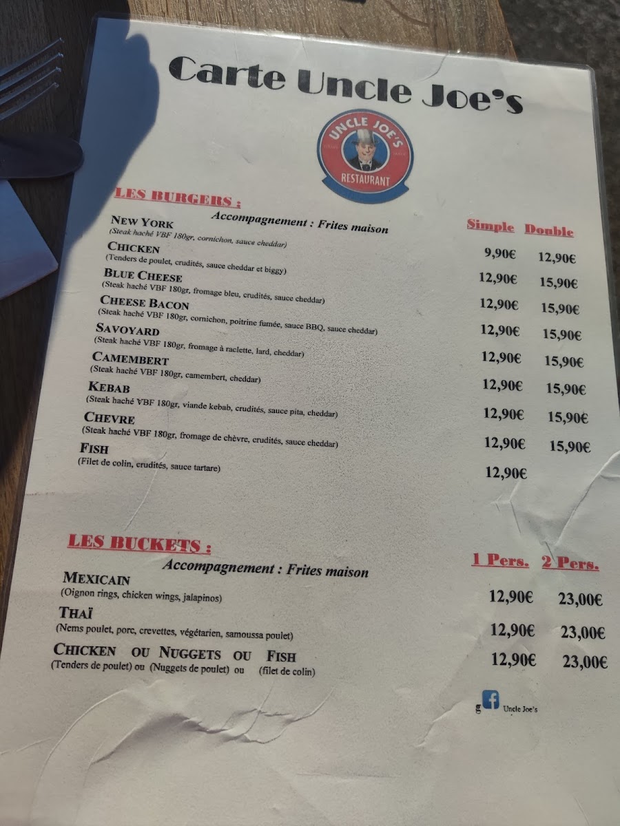 Menu Uncle Joe's-1