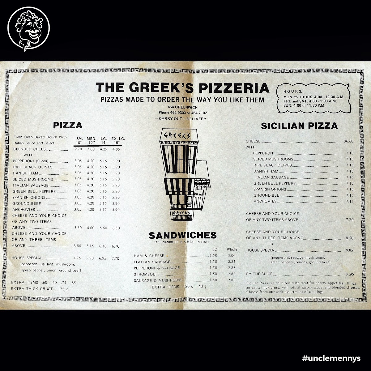 Menu Uncle Menny's Original Greek's Pizzeria-7