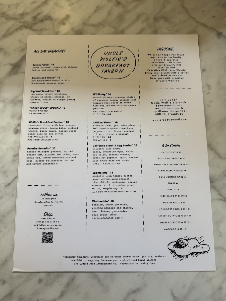 Menu Uncle Wolfie's Breakfast Tavern-2