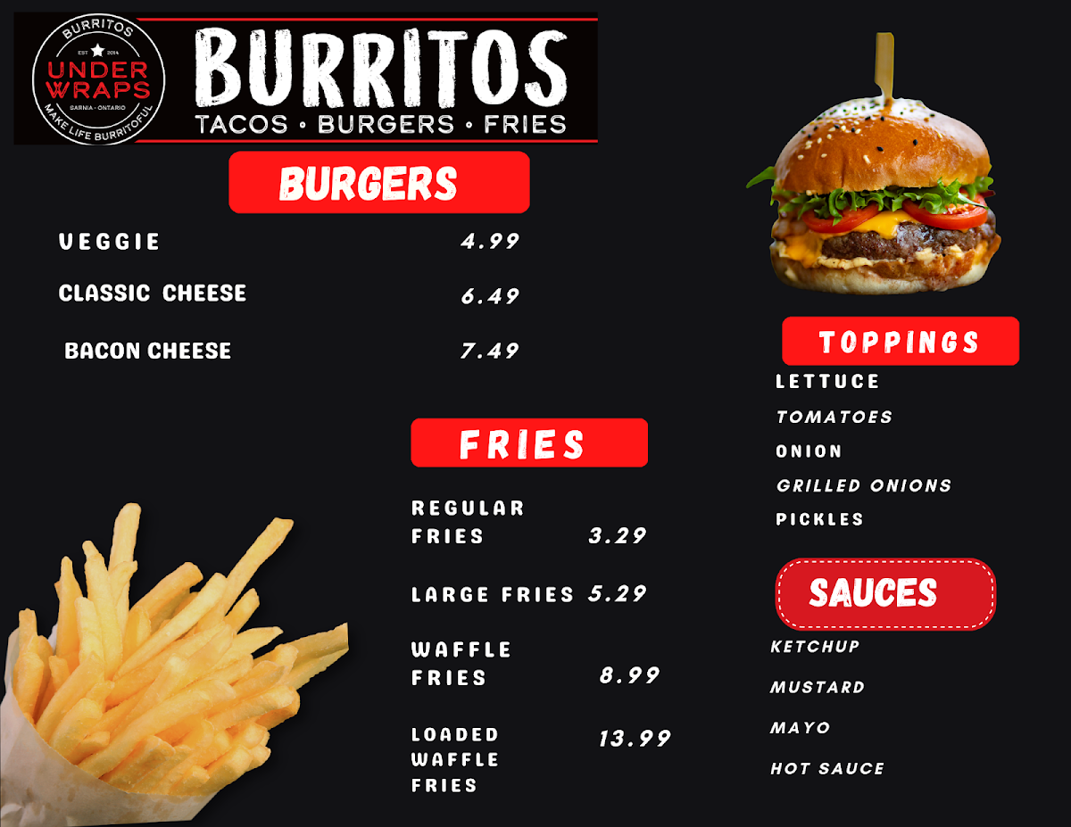 Menu Under Wraps Burritos-4
