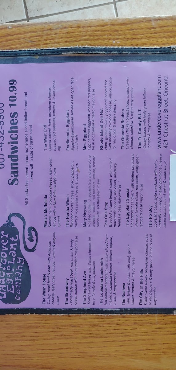 Menu Undercover Eggplant Co.-9