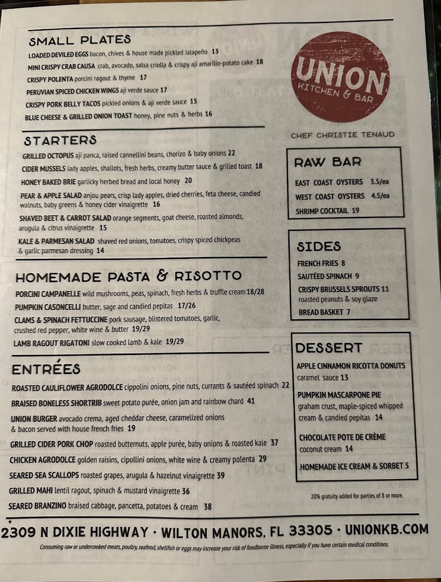 Menu Union Kitchen & Bar-3
