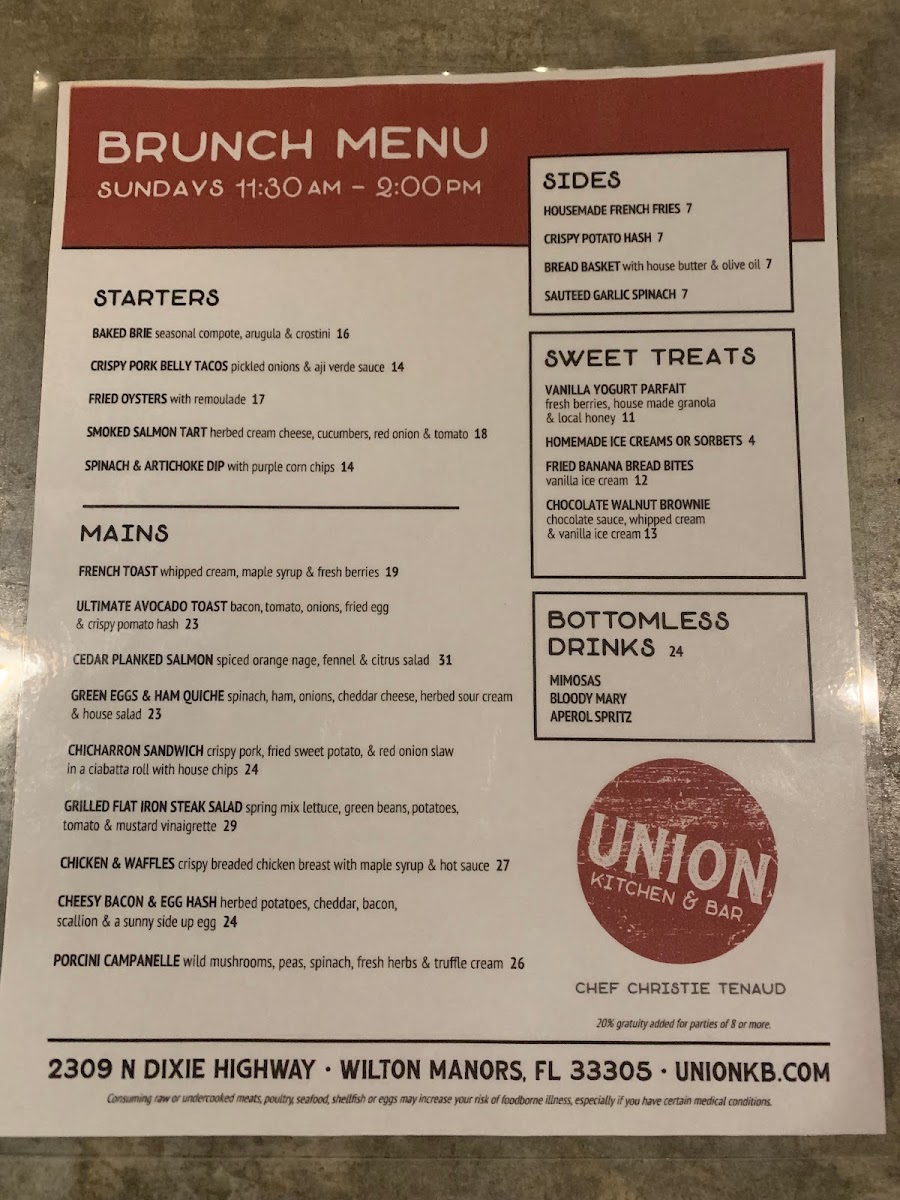 Menu Union Kitchen & Bar-4